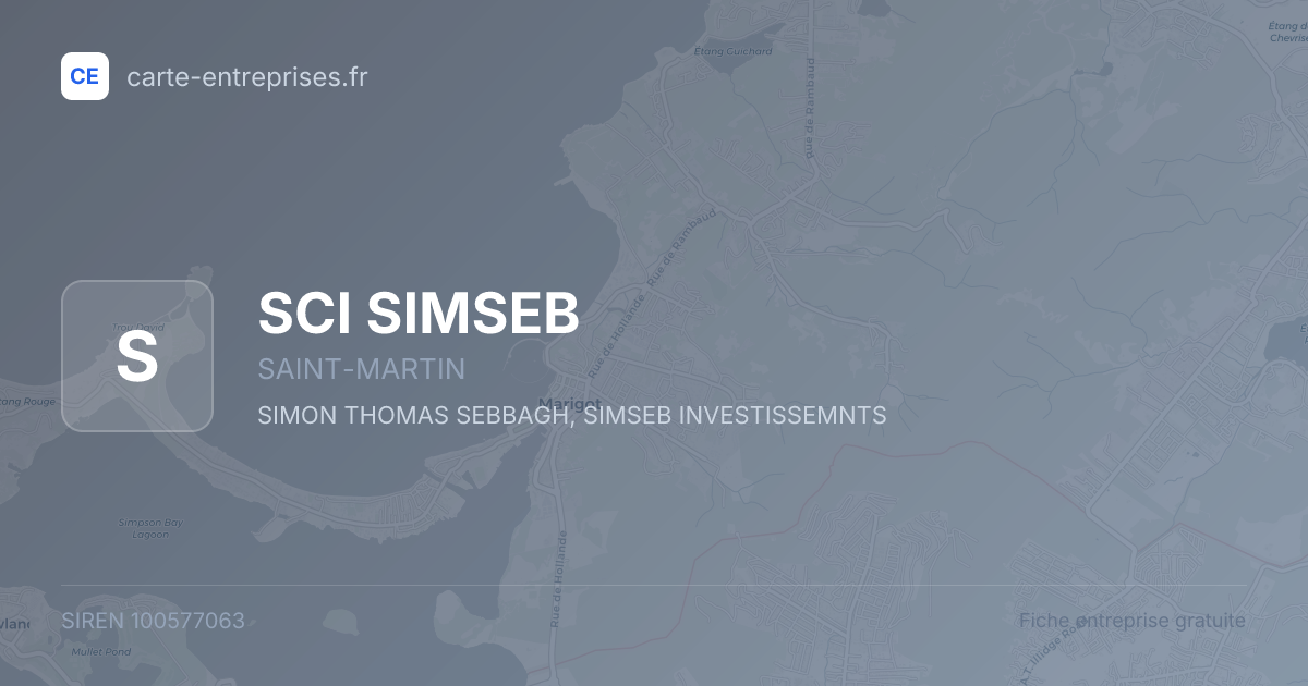 SCI SIMSEB — 100577063 — fiche entreprise