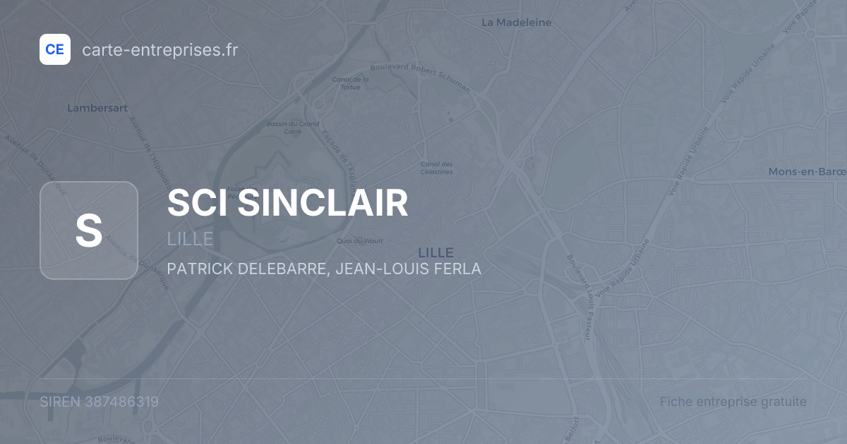 SCI SINCLAIR — 387486319 — fiche entreprise