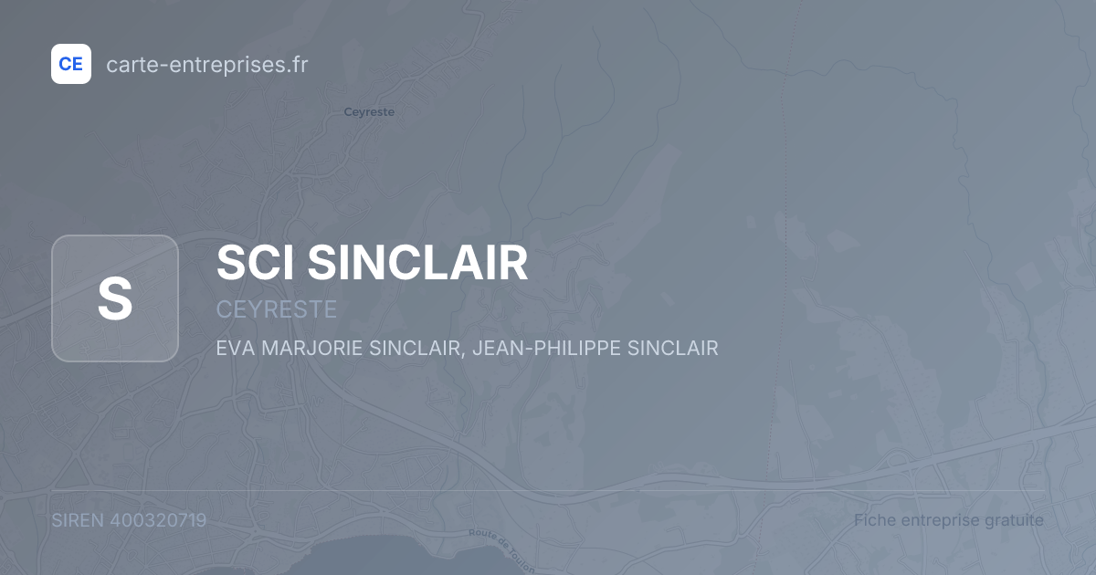 SCI SINCLAIR — 400320719 — fiche entreprise