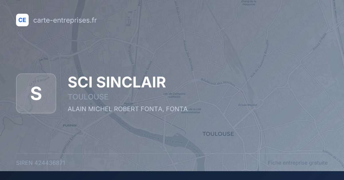 SCI SINCLAIR — 424436871 — fiche entreprise