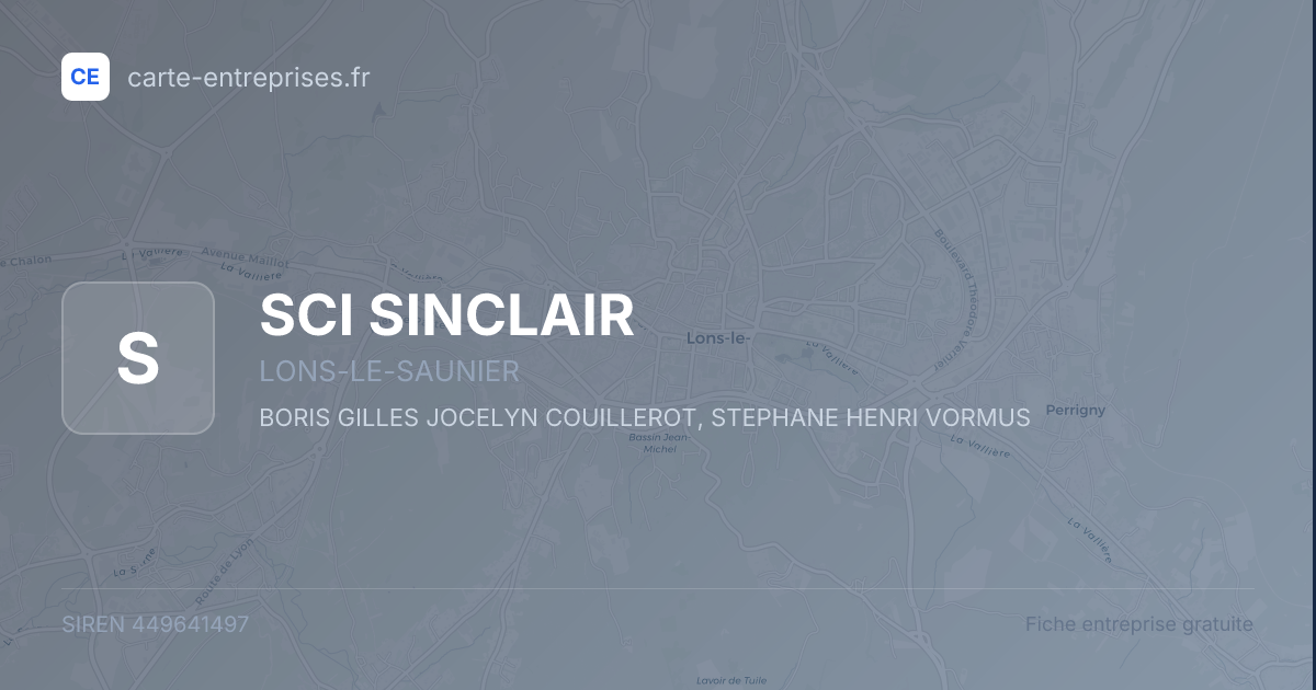 SCI SINCLAIR — 449641497 — fiche entreprise