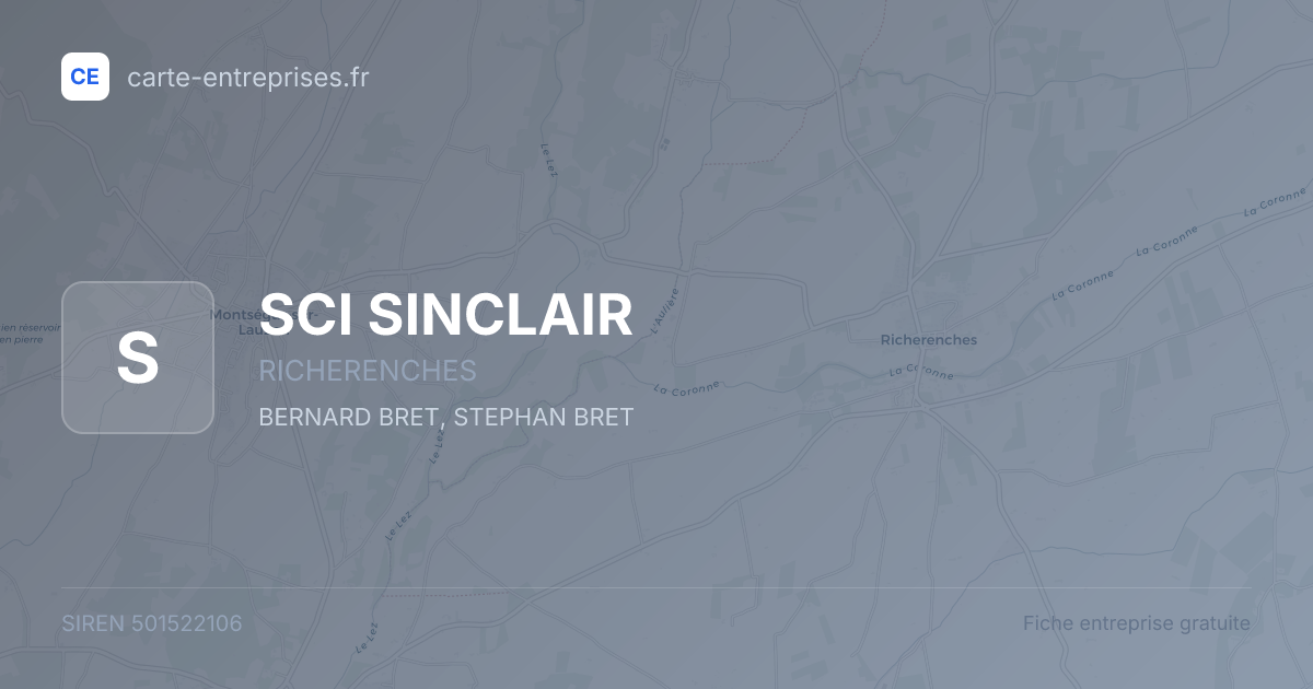 SCI SINCLAIR — 501522106 — fiche entreprise