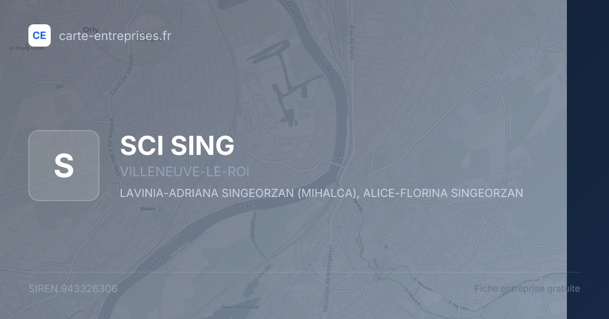SCI SING — 943326306 — fiche entreprise