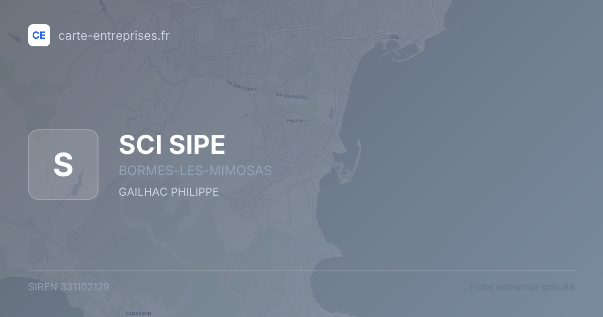 SCI SIPE — 331102129 — fiche entreprise