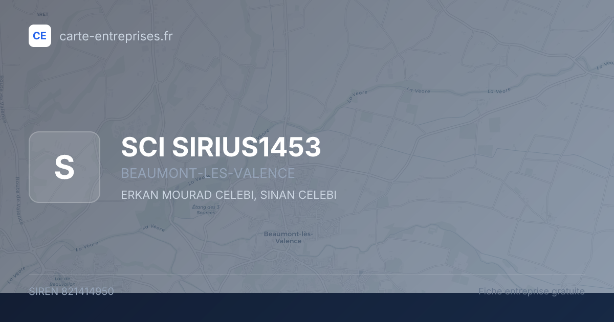 SCI SIRIUS1453 — 821414950 — fiche entreprise