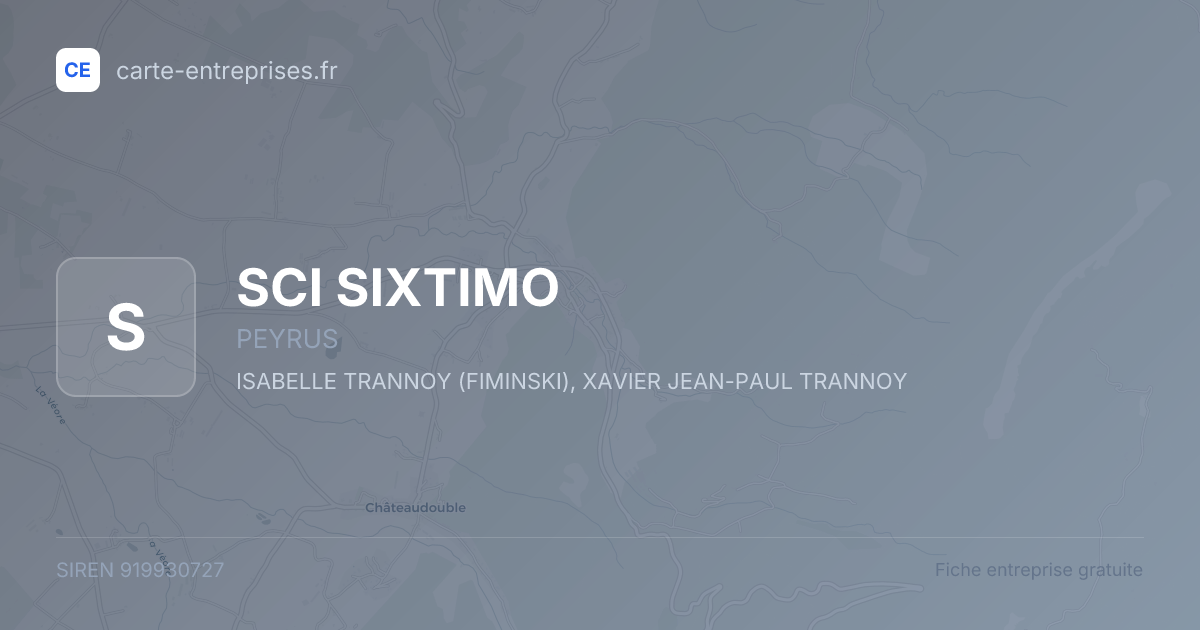 SCI SIXTIMO — 919930727 — fiche entreprise