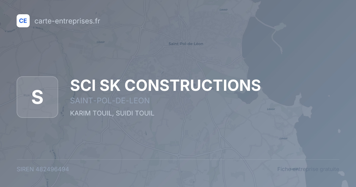 SCI SK CONSTRUCTIONS — 482496494 — fiche entreprise