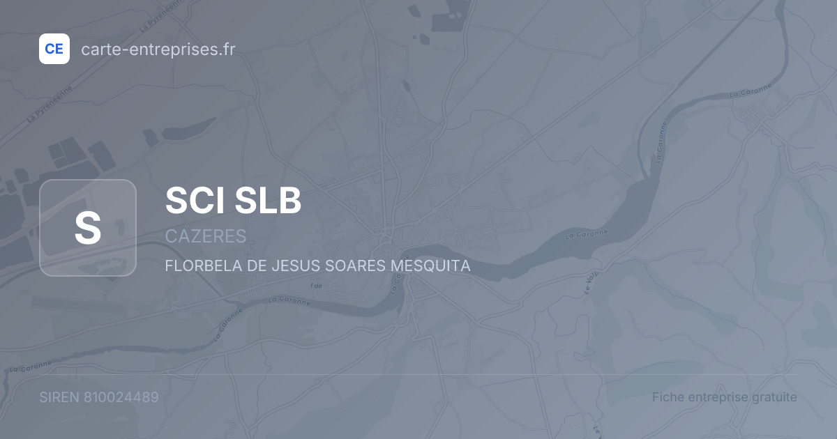 SCI SLB — 810024489 — fiche entreprise