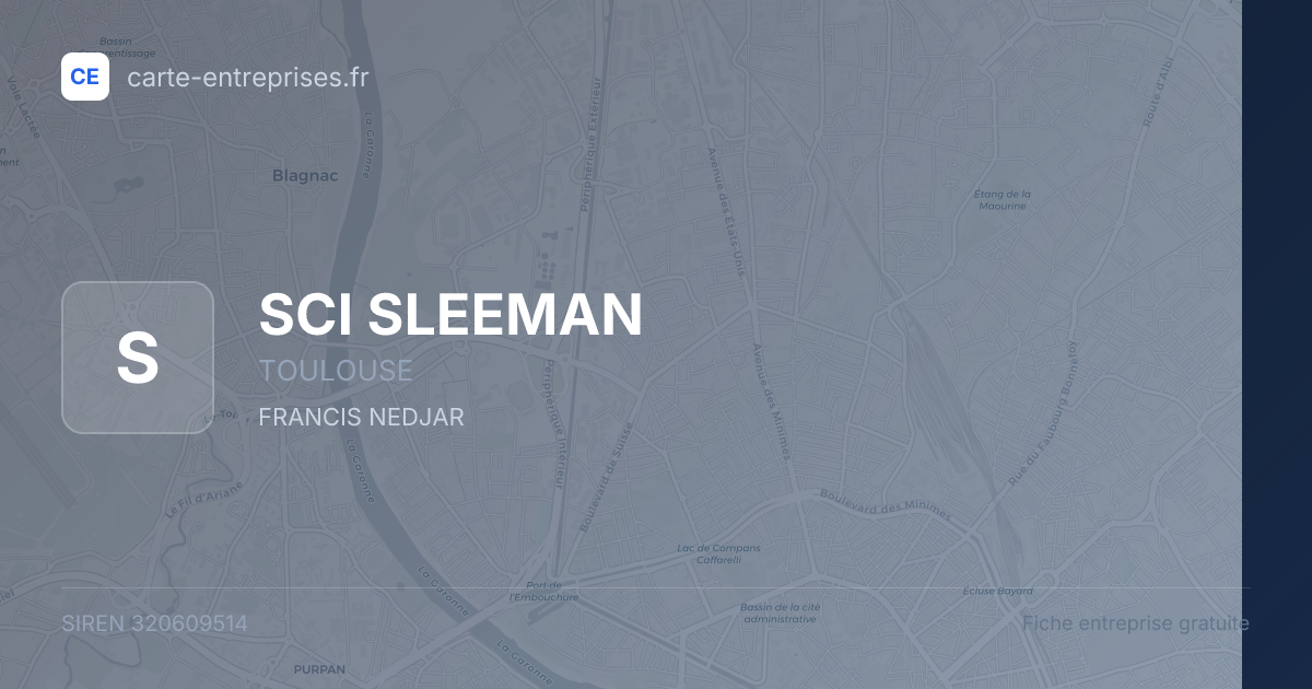 SCI SLEEMAN — 320609514 — fiche entreprise