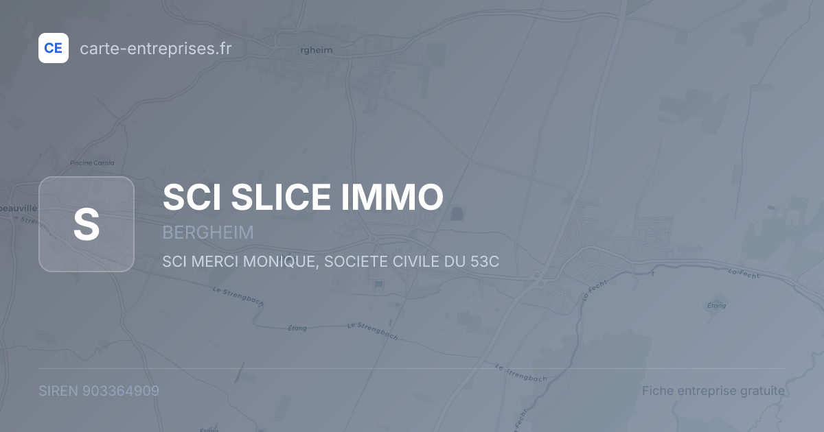 SCI SLICE IMMO — 903364909 — fiche entreprise
