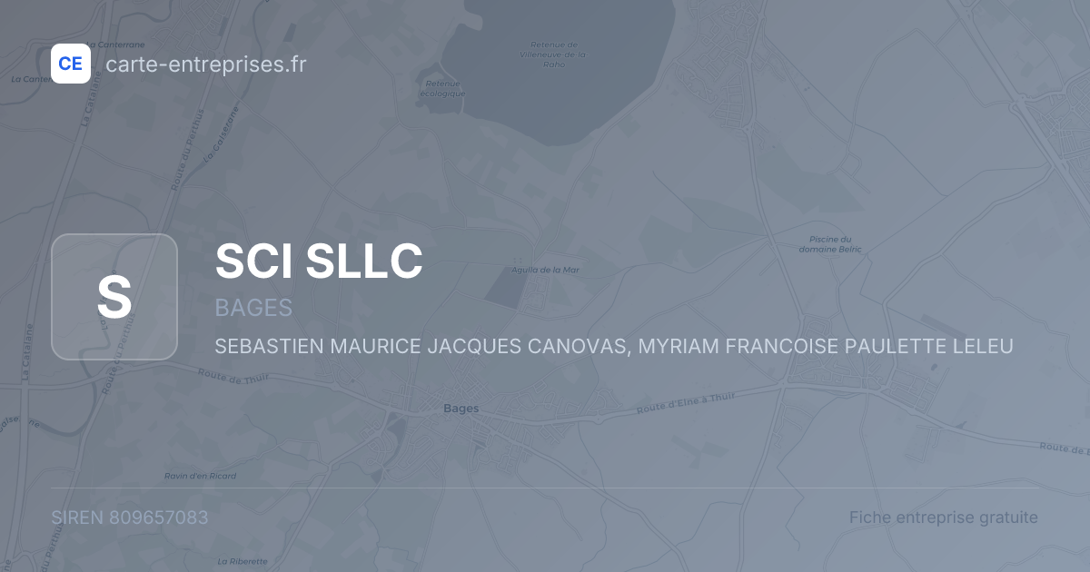 SCI SLLC — 809657083 — fiche entreprise