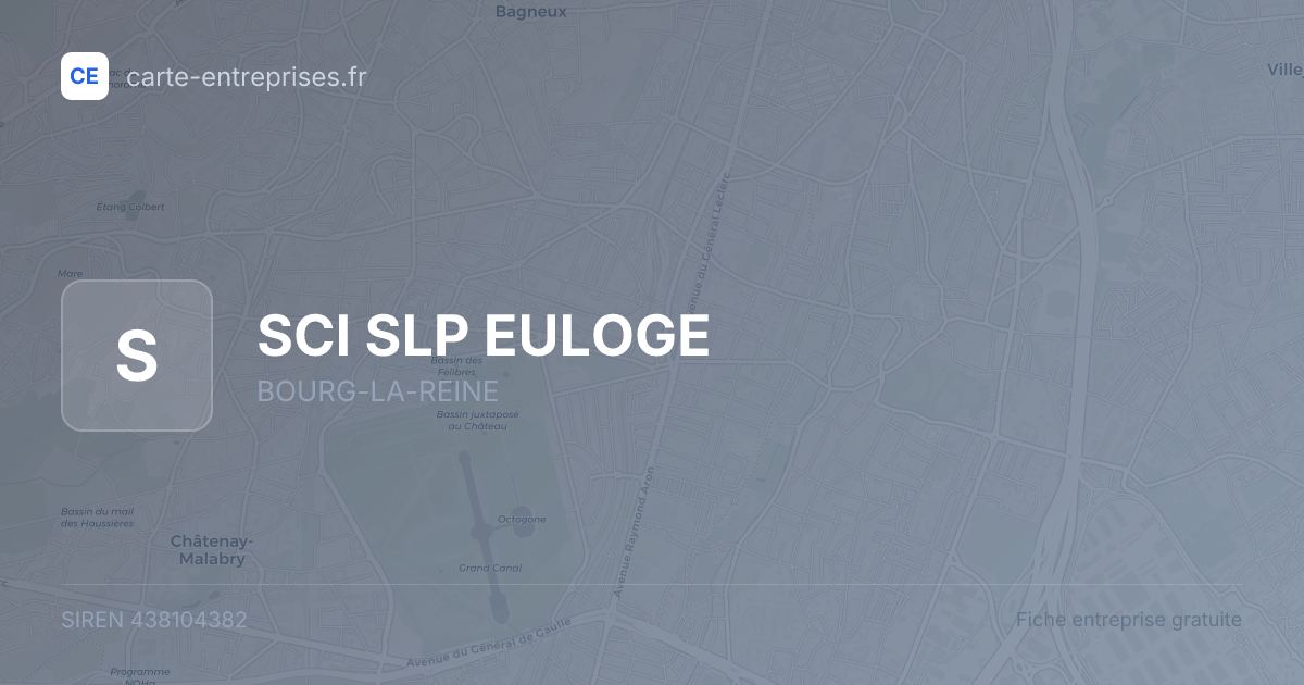 SCI SLP EULOGE — 438104382 — fiche entreprise