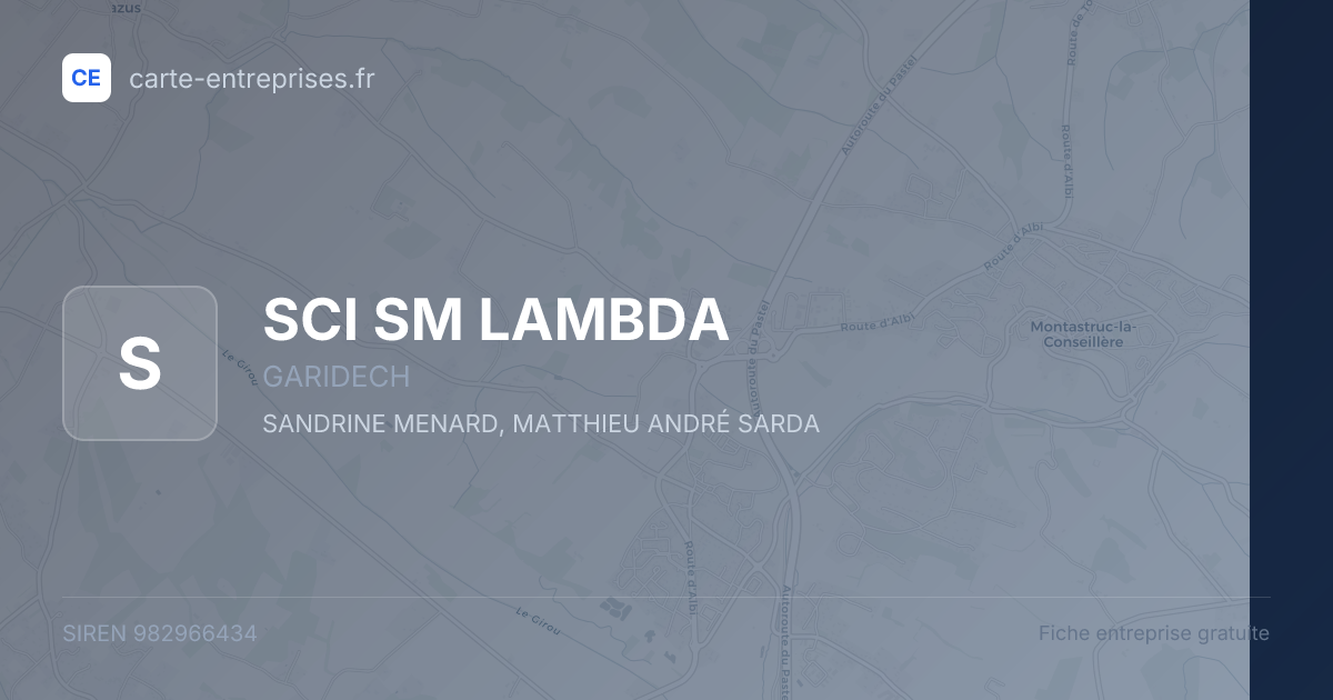 SCI SM LAMBDA — 982966434 — fiche entreprise