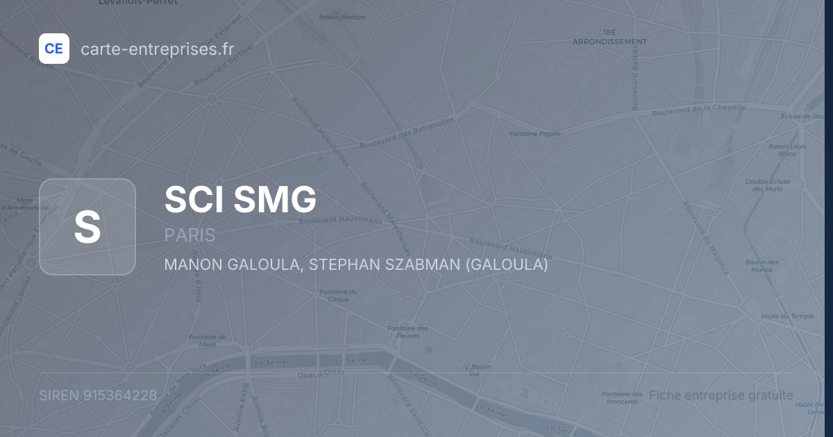 SCI SMG — 915364228 — fiche entreprise