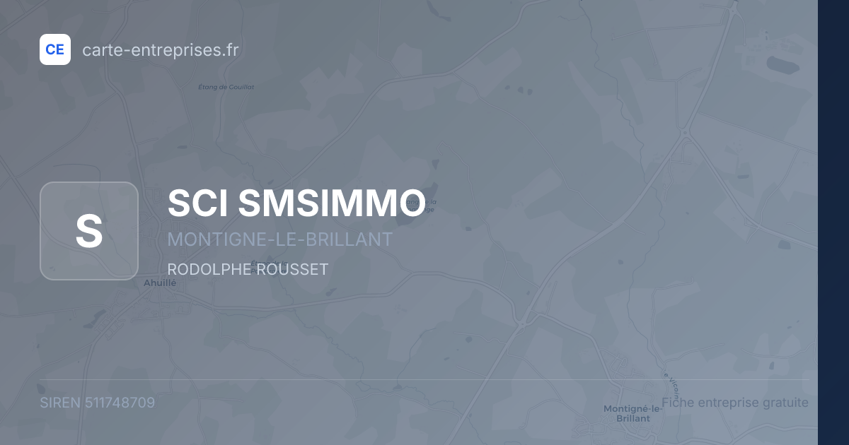 SCI SMSIMMO — 511748709 — fiche entreprise