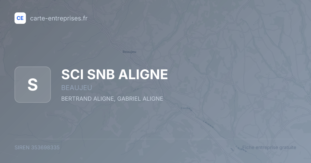 SCI SNB ALIGNE — 353698335 — fiche entreprise