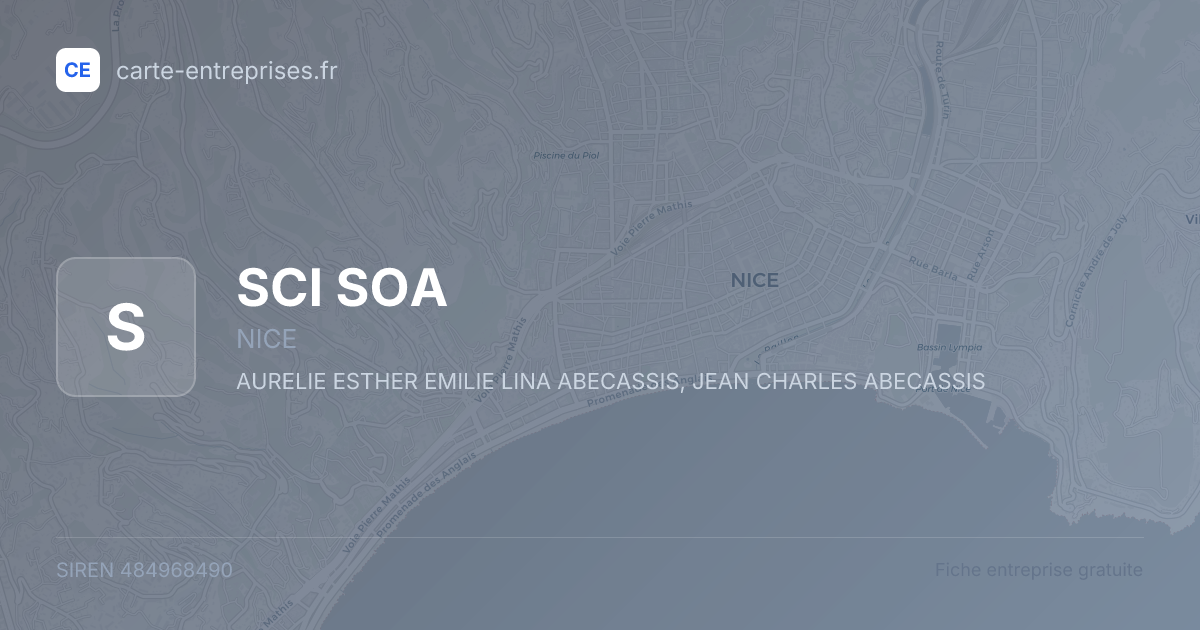 SCI SOA — 484968490 — fiche entreprise