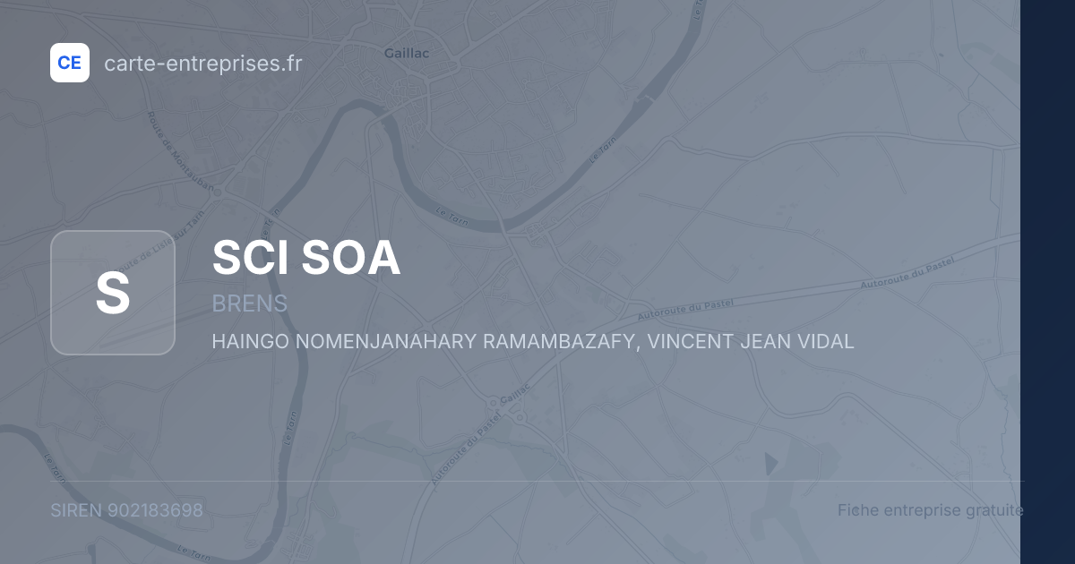 SCI SOA — 902183698 — fiche entreprise