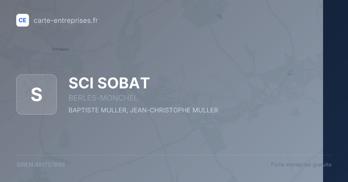 SCI SOBAT — 481757698 — fiche entreprise