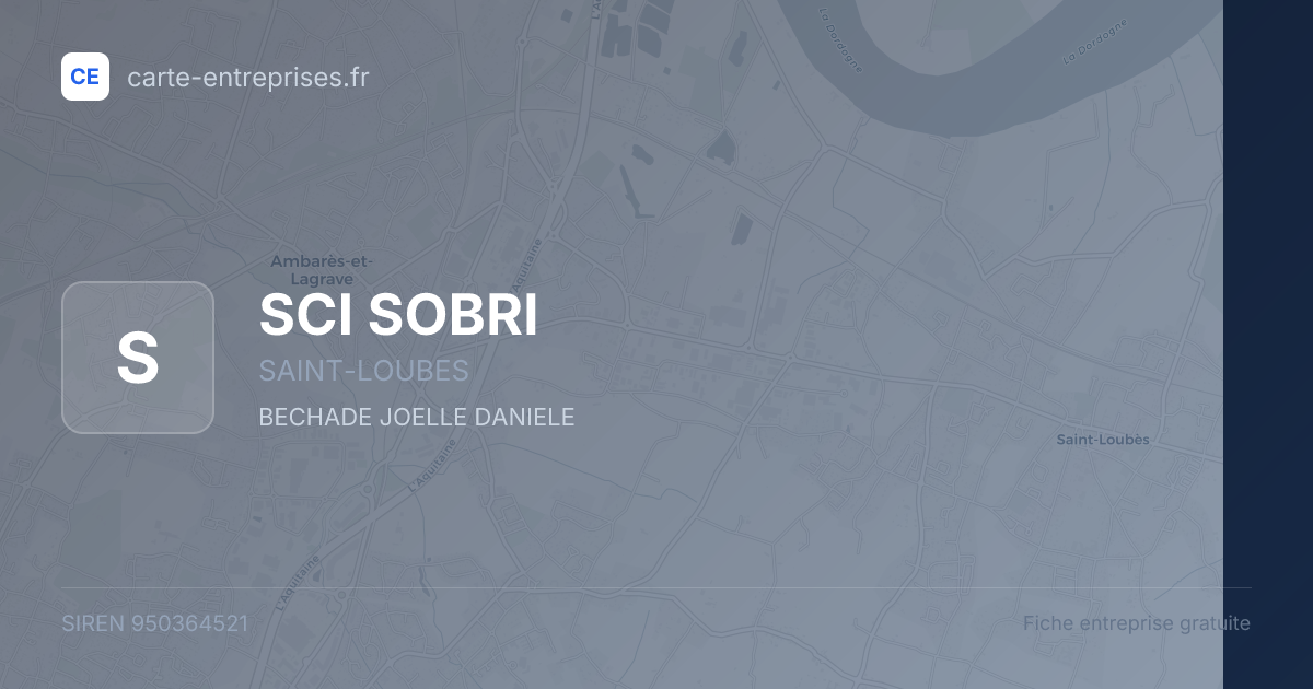 SCI SOBRI — 950364521 — fiche entreprise