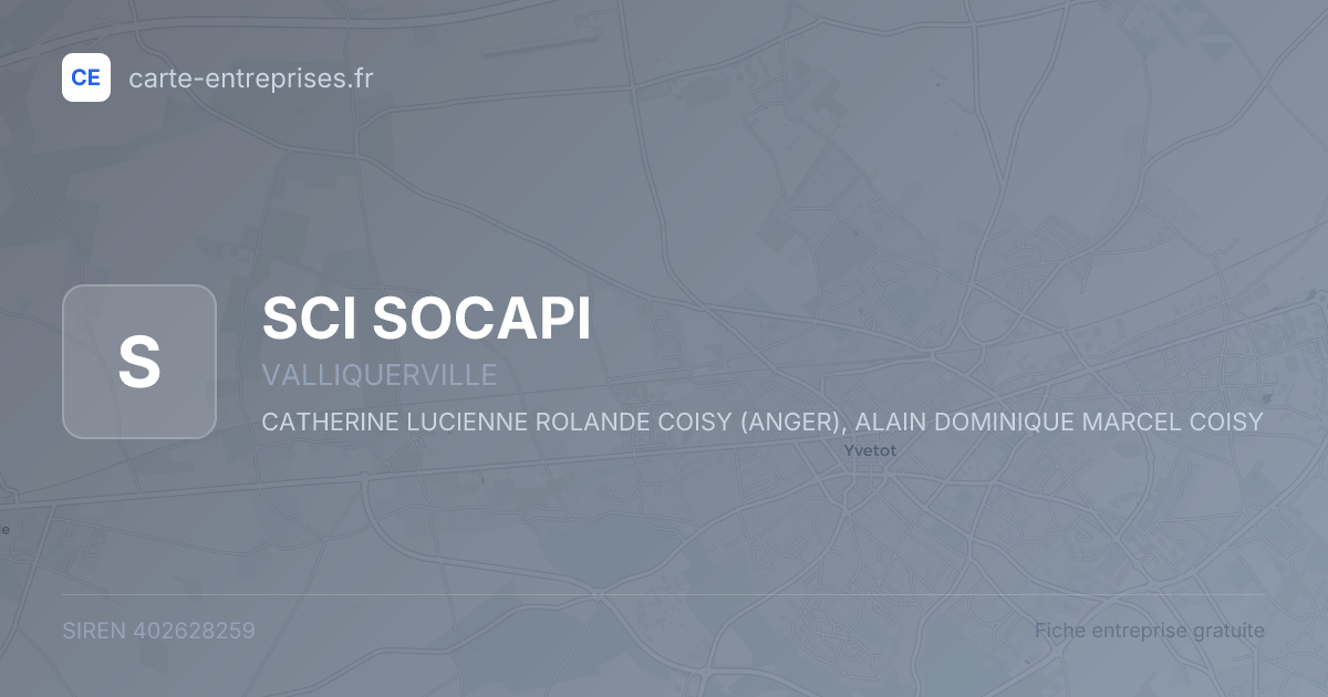 SCI SOCAPI — 402628259 — fiche entreprise