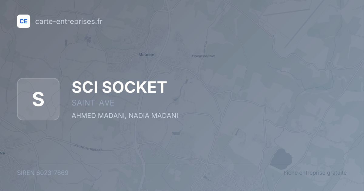 SCI SOCKET — 802317669 — fiche entreprise