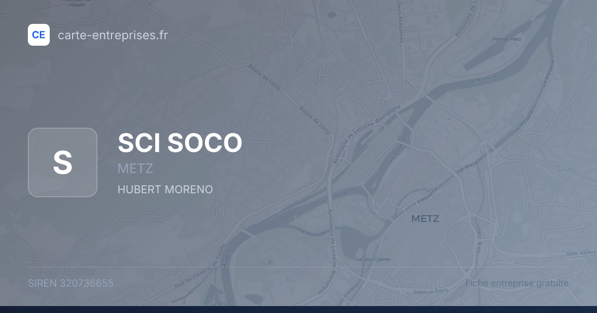 SCI SOCO — 320736655 — fiche entreprise