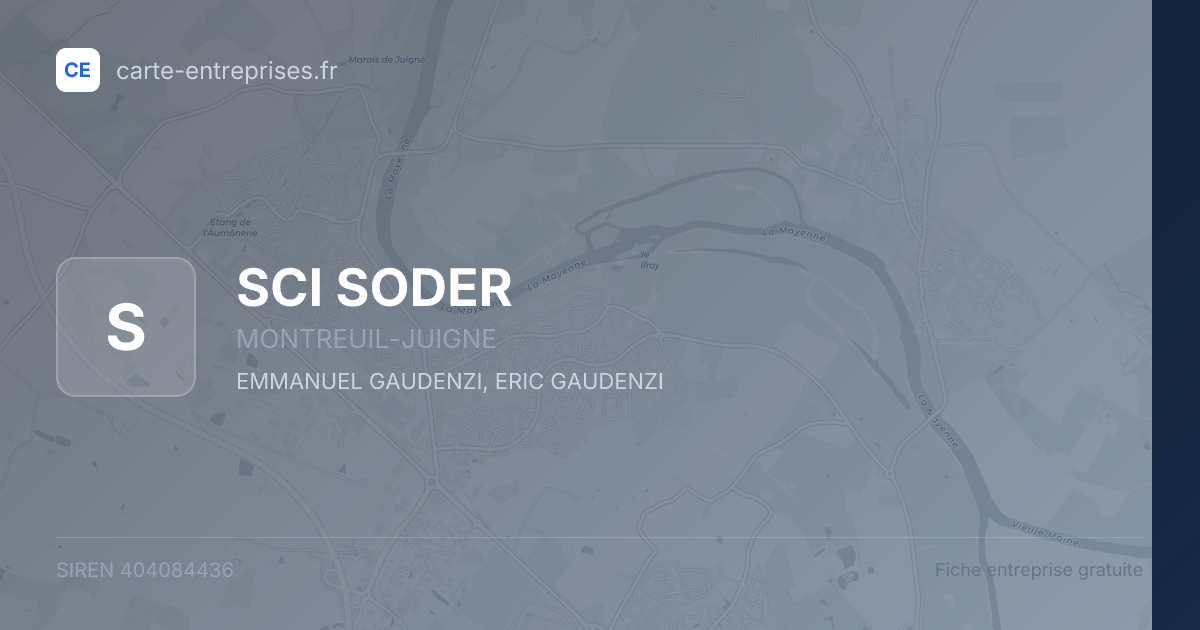 SCI SODER — 404084436 — fiche entreprise