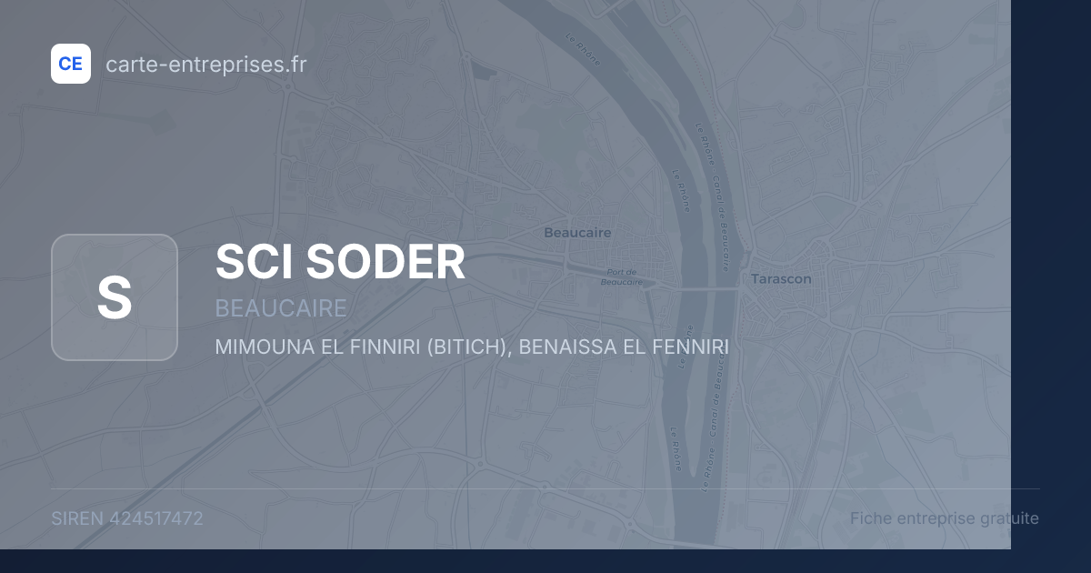 SCI SODER — 424517472 — fiche entreprise