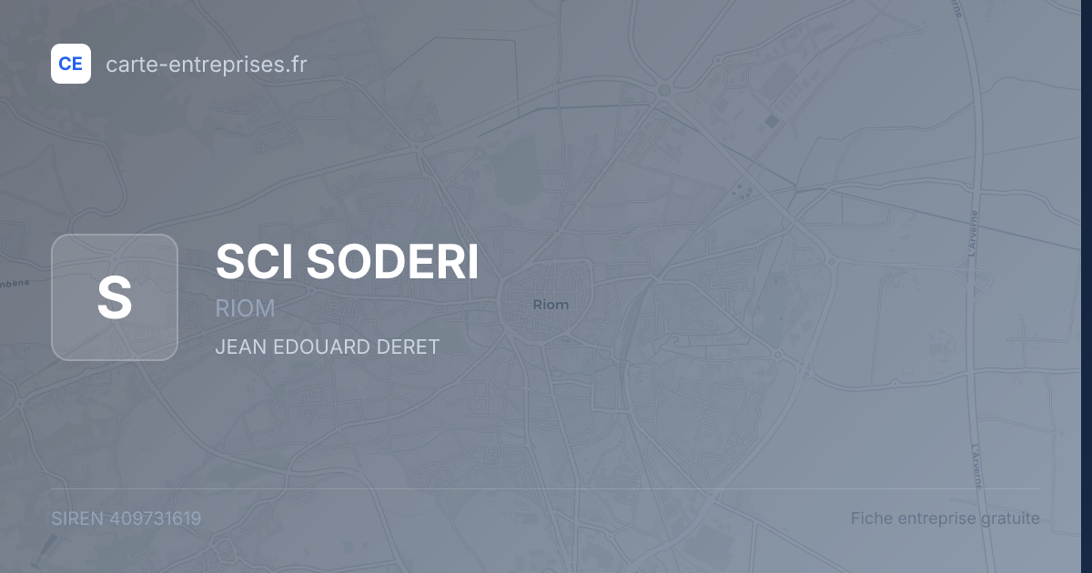 SCI SODERI — 409731619 — fiche entreprise