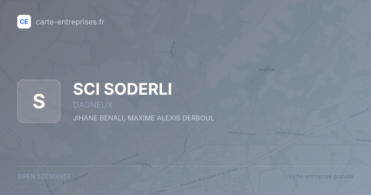 SCI SODERLI — 522966951 — fiche entreprise