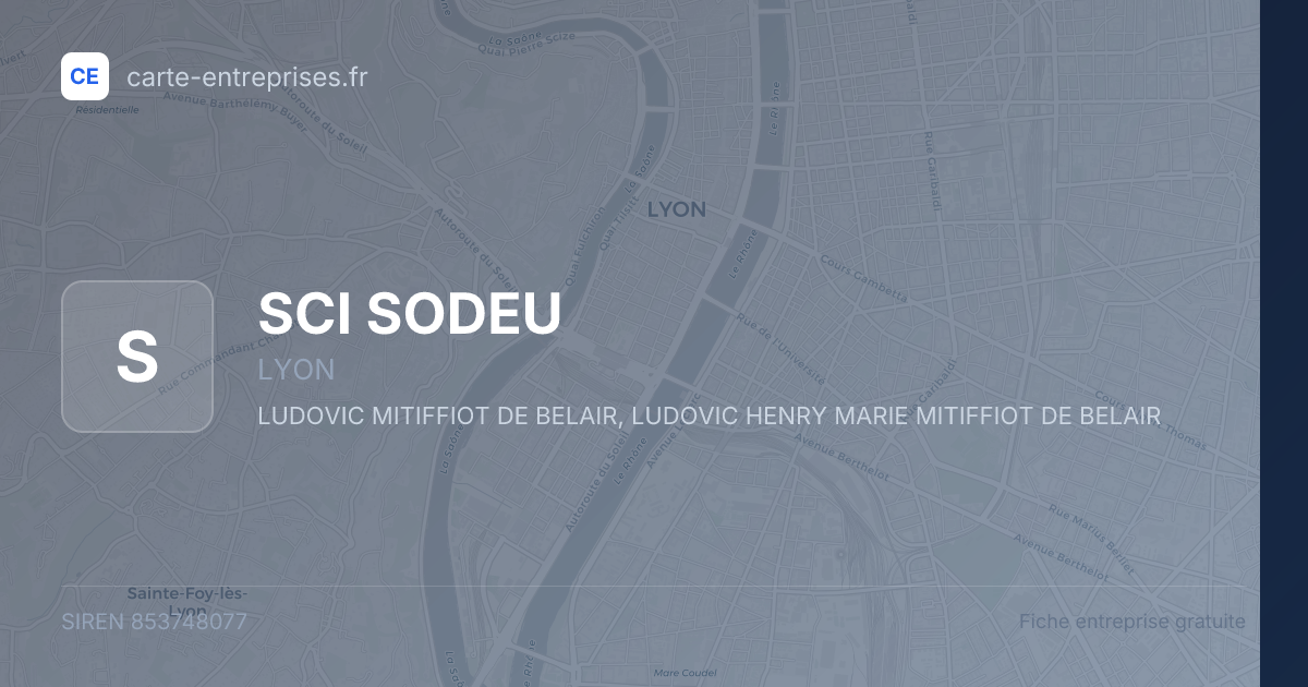 SCI SODEU — 853748077 — fiche entreprise