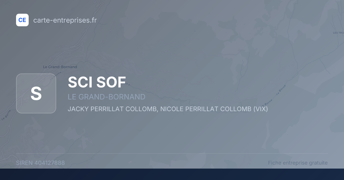 SCI SOF — 404127888 — fiche entreprise