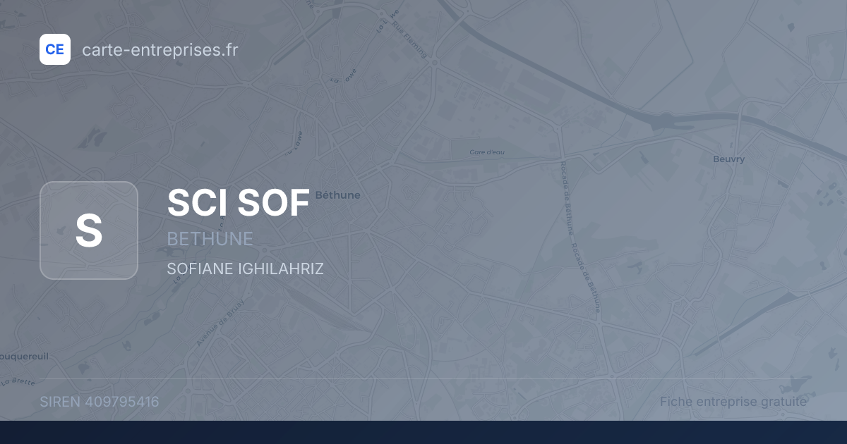 SCI SOF — 409795416 — fiche entreprise