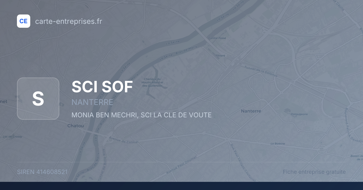 SCI SOF — 414608521 — fiche entreprise