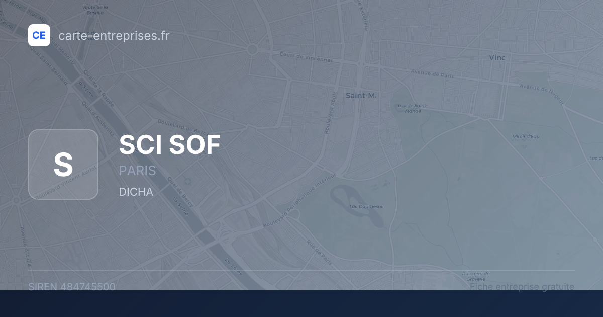 SCI SOF — 484745500 — fiche entreprise