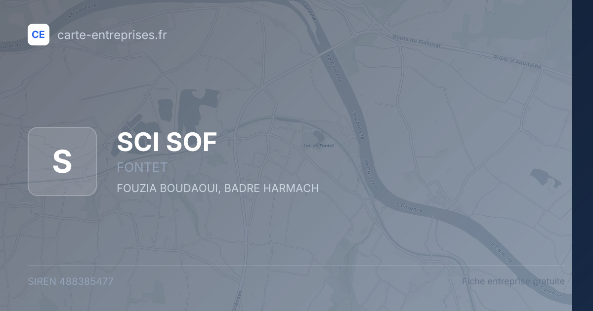 SCI SOF — 488385477 — fiche entreprise