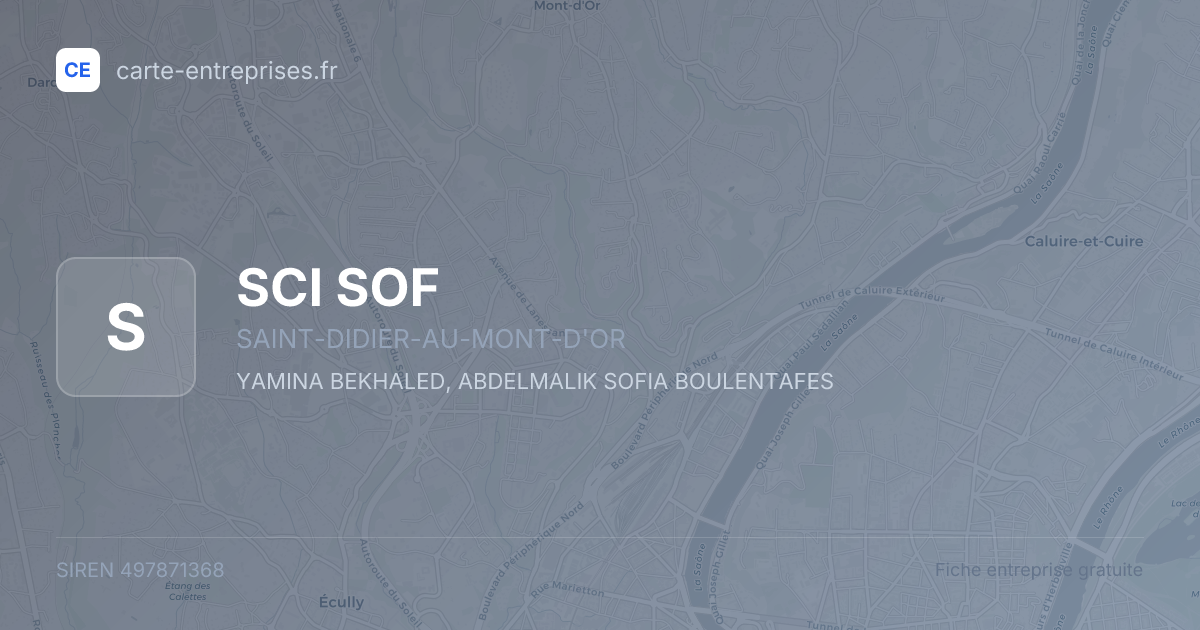 SCI SOF — 497871368 — fiche entreprise