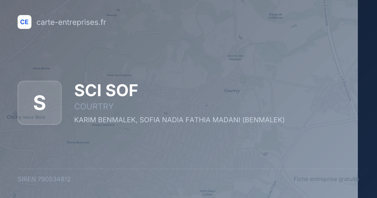 SCI SOF — 790534812 — fiche entreprise