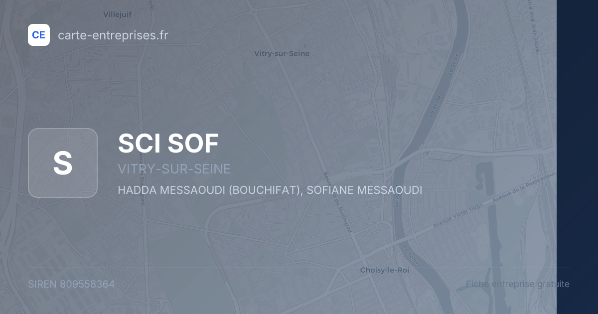 SCI SOF — 809558364 — fiche entreprise