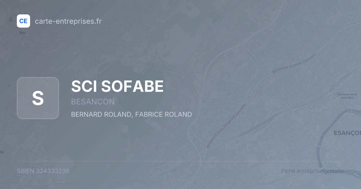 SCI SOFABE — 324333236 — fiche entreprise