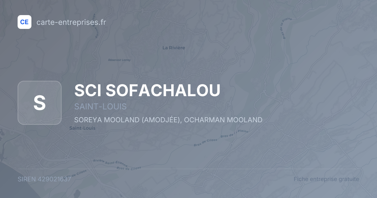 SCI SOFACHALOU — 429021637 — fiche entreprise