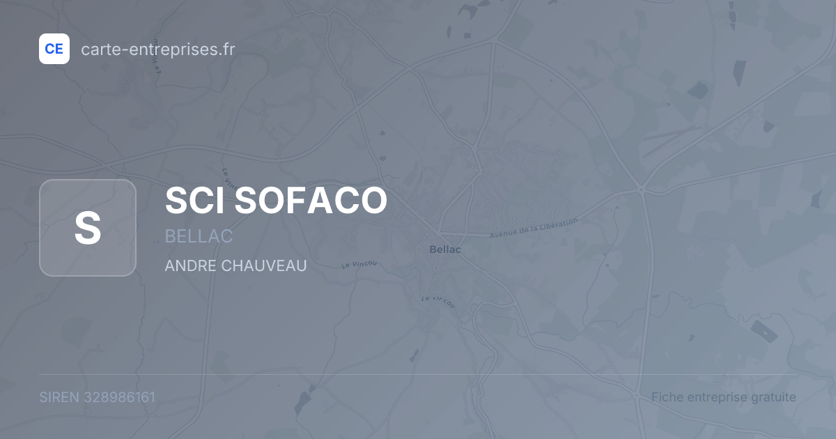 SCI SOFACO — 328986161 — fiche entreprise