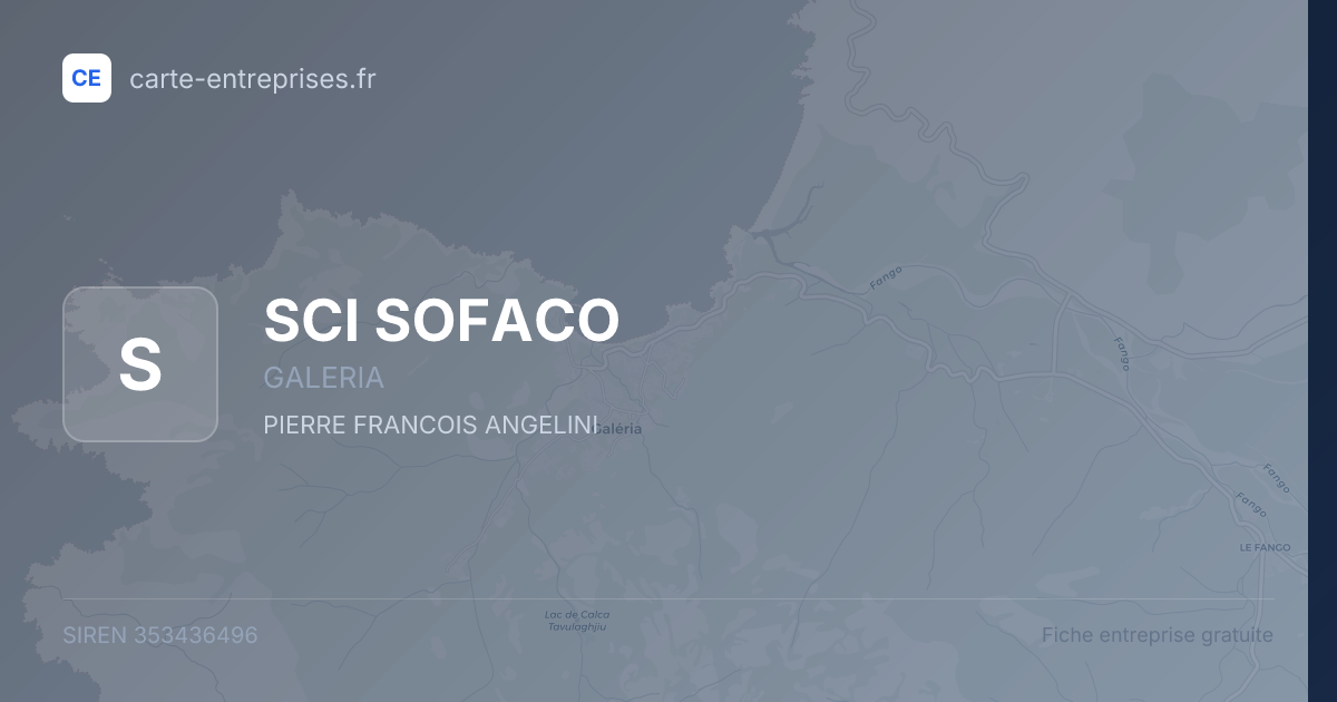 SCI SOFACO — 353436496 — fiche entreprise