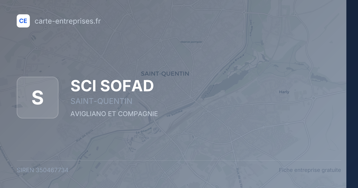 SCI SOFAD — 350467734 — fiche entreprise