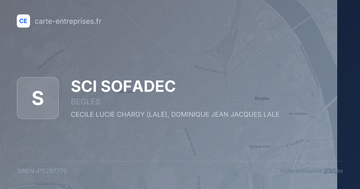 SCI SOFADEC — 415287770 — fiche entreprise