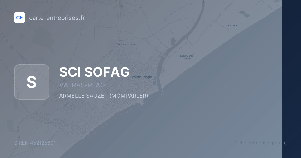 SCI SOFAG — 452125891 — fiche entreprise