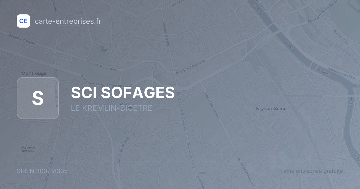 SCI SOFAGES — 300718335 — fiche entreprise