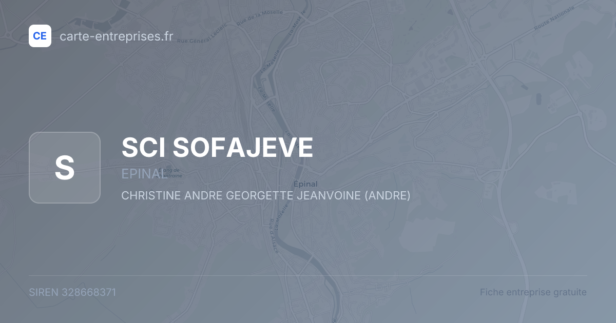 SCI SOFAJEVE — 328668371 — fiche entreprise
