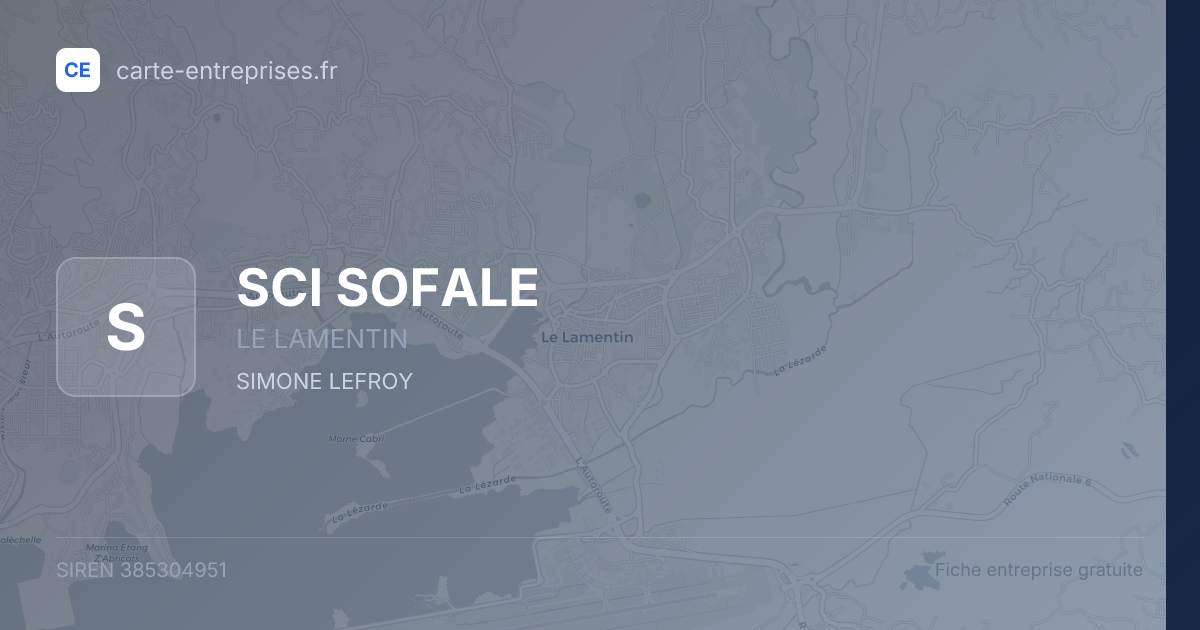 SCI SOFALE — 385304951 — fiche entreprise